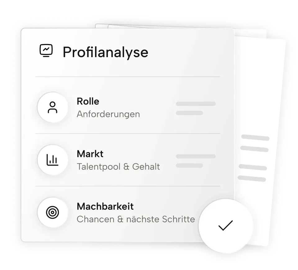 Profilanalyse: Rolle, Markt und Machbarkeit